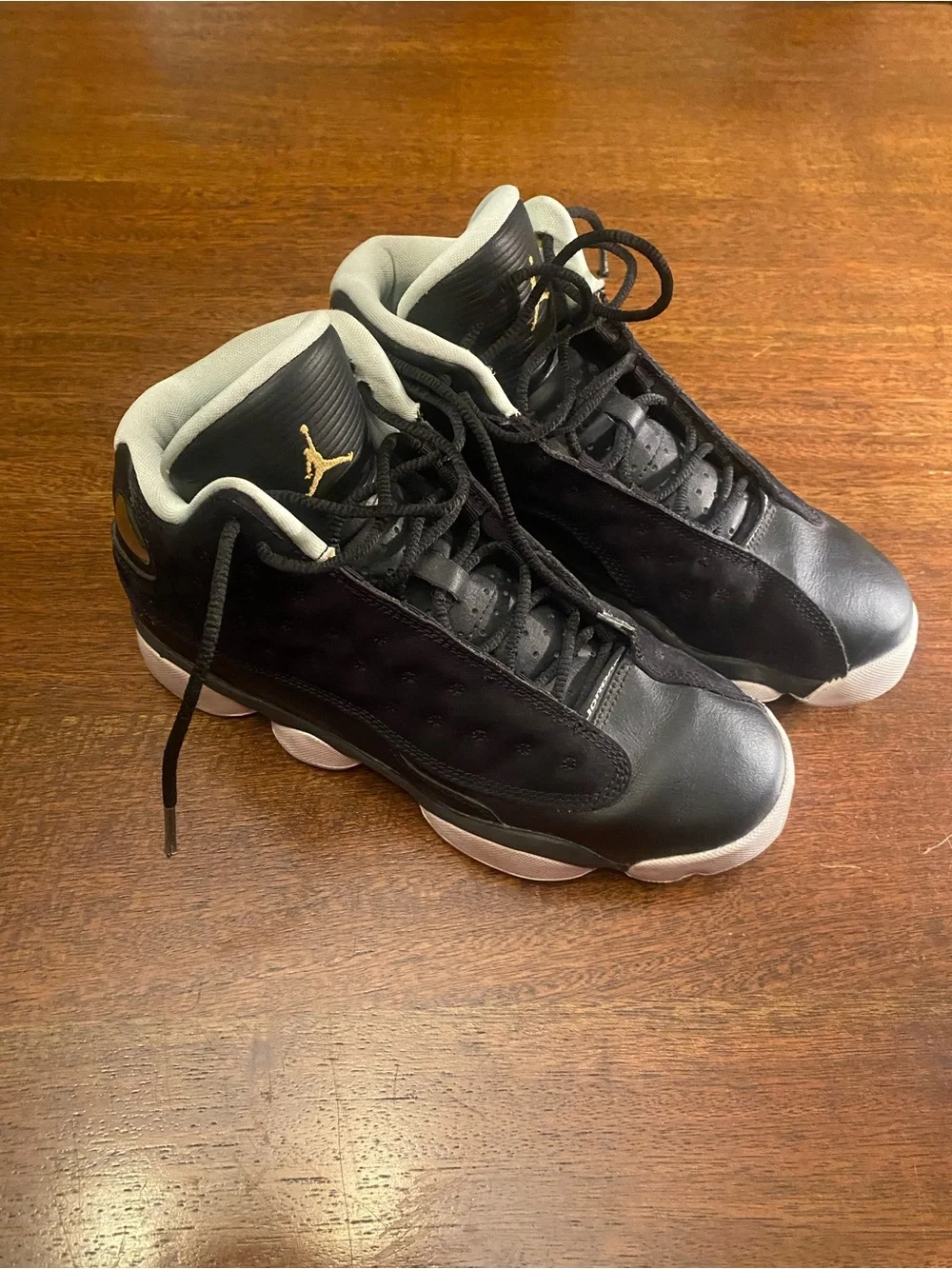 Air Jordan 13 retro black Black and White Retro Basketball Sneakers youth 6.5